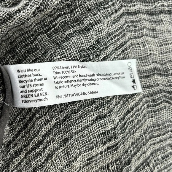 Eileen Fisher Linen Blend Open Front Lightweight Cardigan Plus‎ Size 2X - Picture 12 of 12